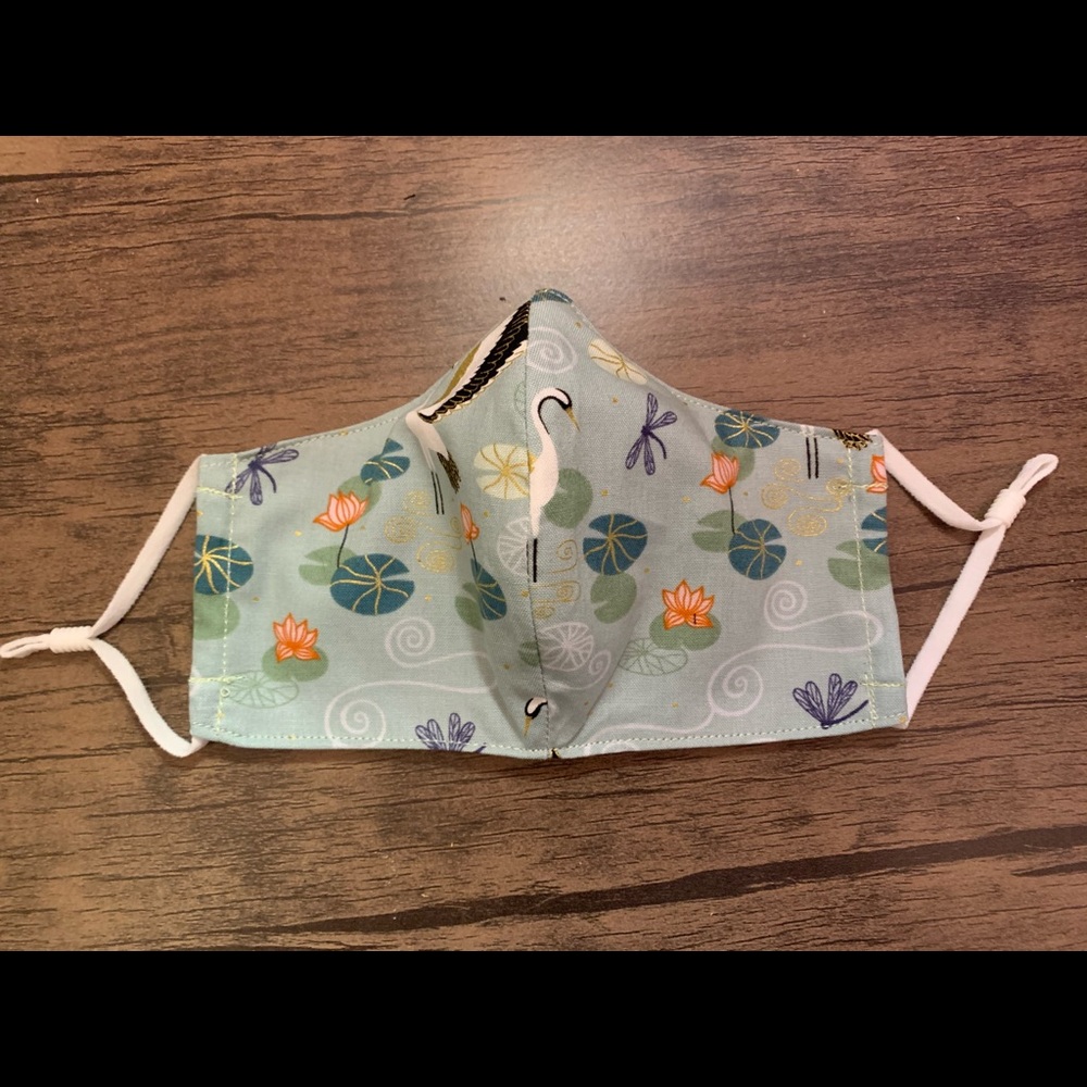 Fitted Sea Glass Heron mask